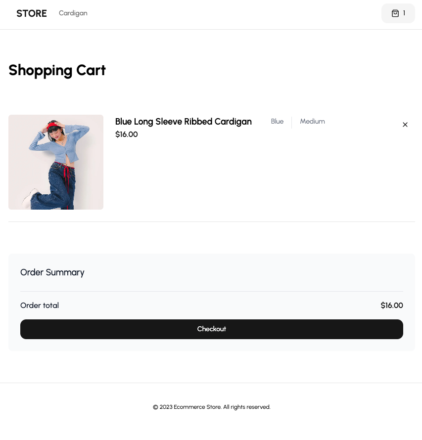 Ecommerce Store